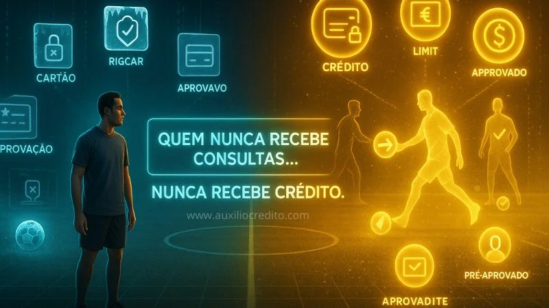 Ilustração mostrando que evitar consultas desnecessárias ao CPF exige estratégia, representando quando consultas ao CPF podem ajudar ou prejudicar o crédito.